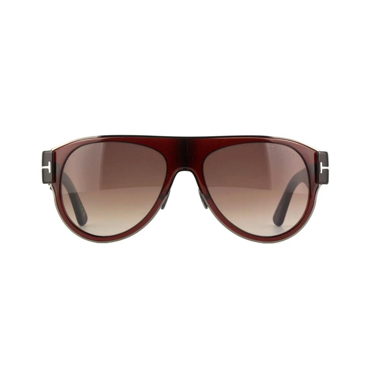 Tom Ford Lyle - 02 FT 1074 Shiny Dark Brown/brown Shaded 48T Sunglasses