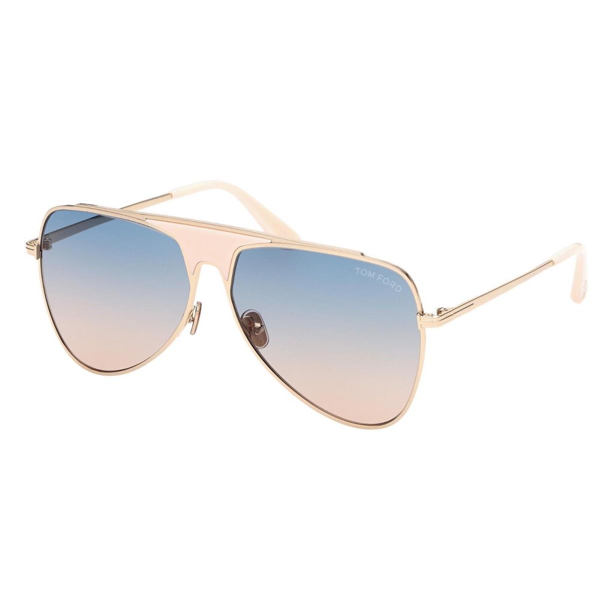 Tom Ford Ethan FT 0935 Shiny Rose Gold/blue Shaded 28W Sunglasses