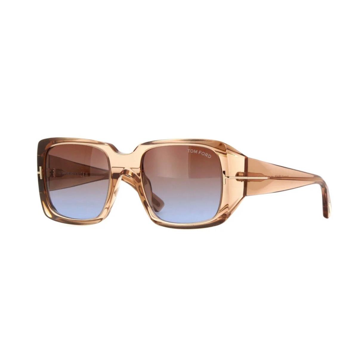 Tom Ford RYDER-02 FT 1035 Shiny Transparent Brown/brown Shaded 45F Sunglasses