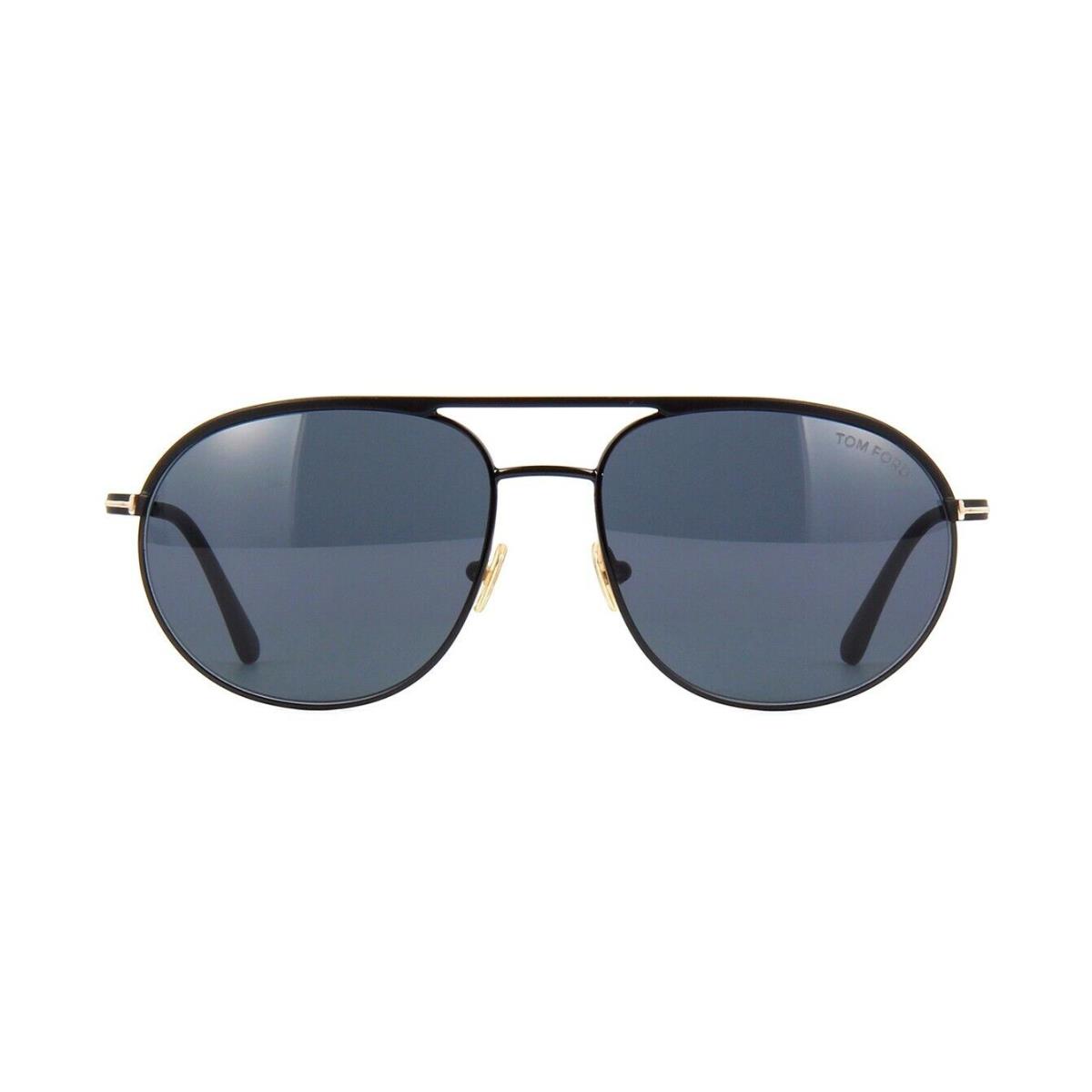 Tom Ford Gio FT 0772 Matte Black/blue 02A Sunglasses