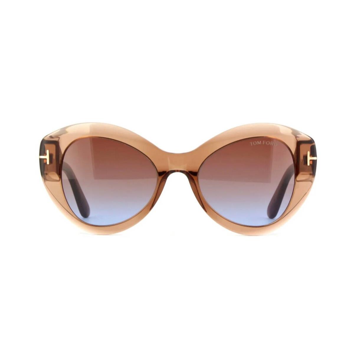 Tom Ford Guinevere FT 1084 Brown Crystal/brown Shaded 48F Sunglasses