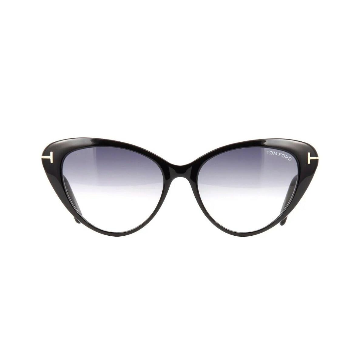 Tom Ford Harlow FT 0869 Shiny Black/smoke Shaded 01B Sunglasses