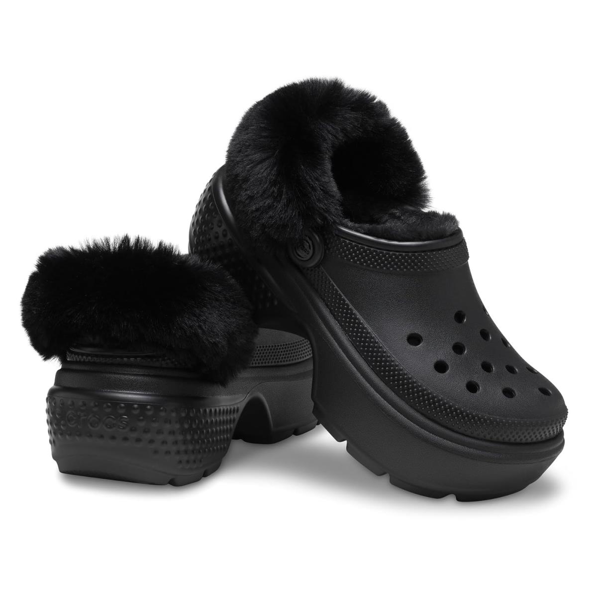 Unisex Clogs Crocs Classic Lined Stomp Clog Black