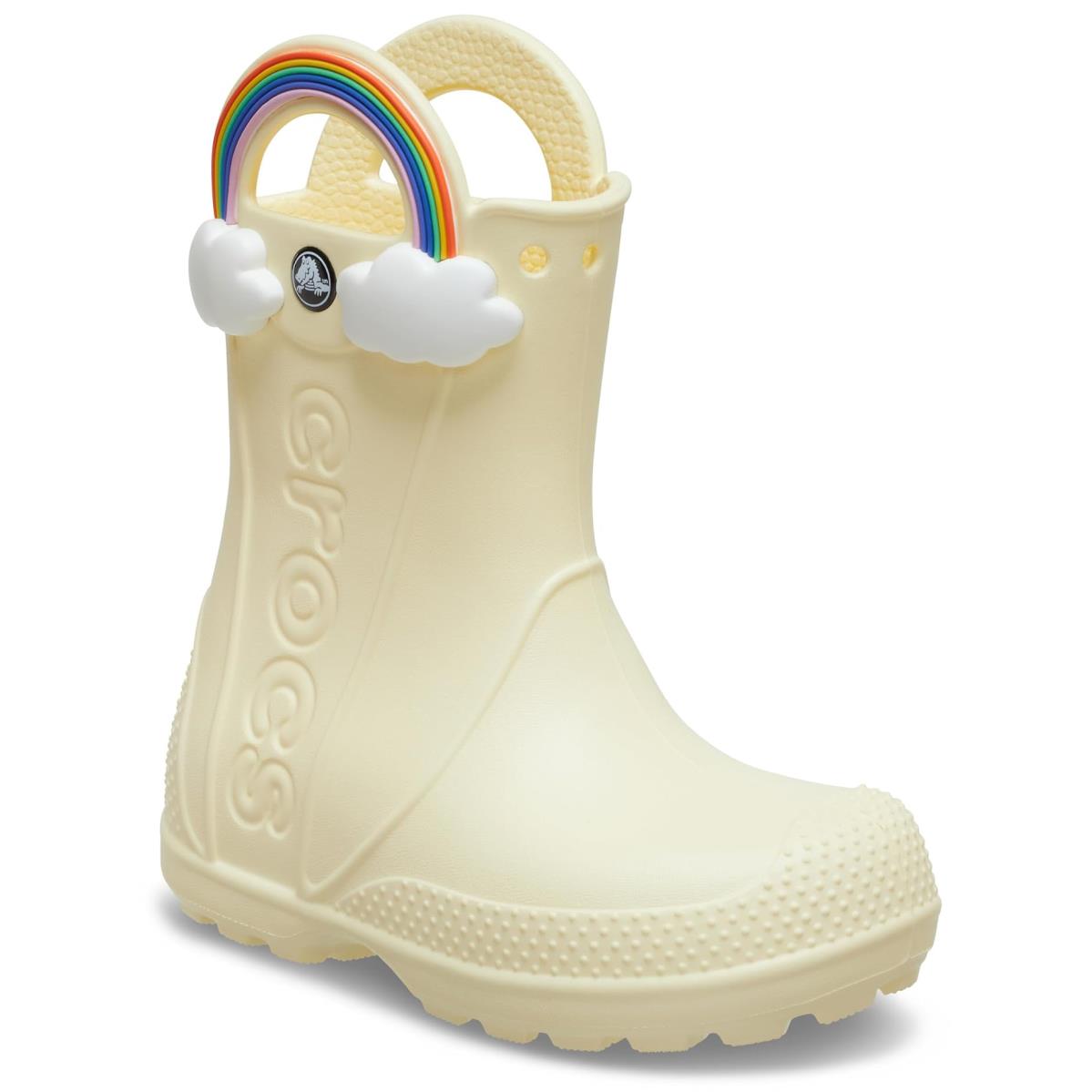 Children Unisex Boots Crocs Kids Handle It Rain Boots Toddler/little Kid Buttercream