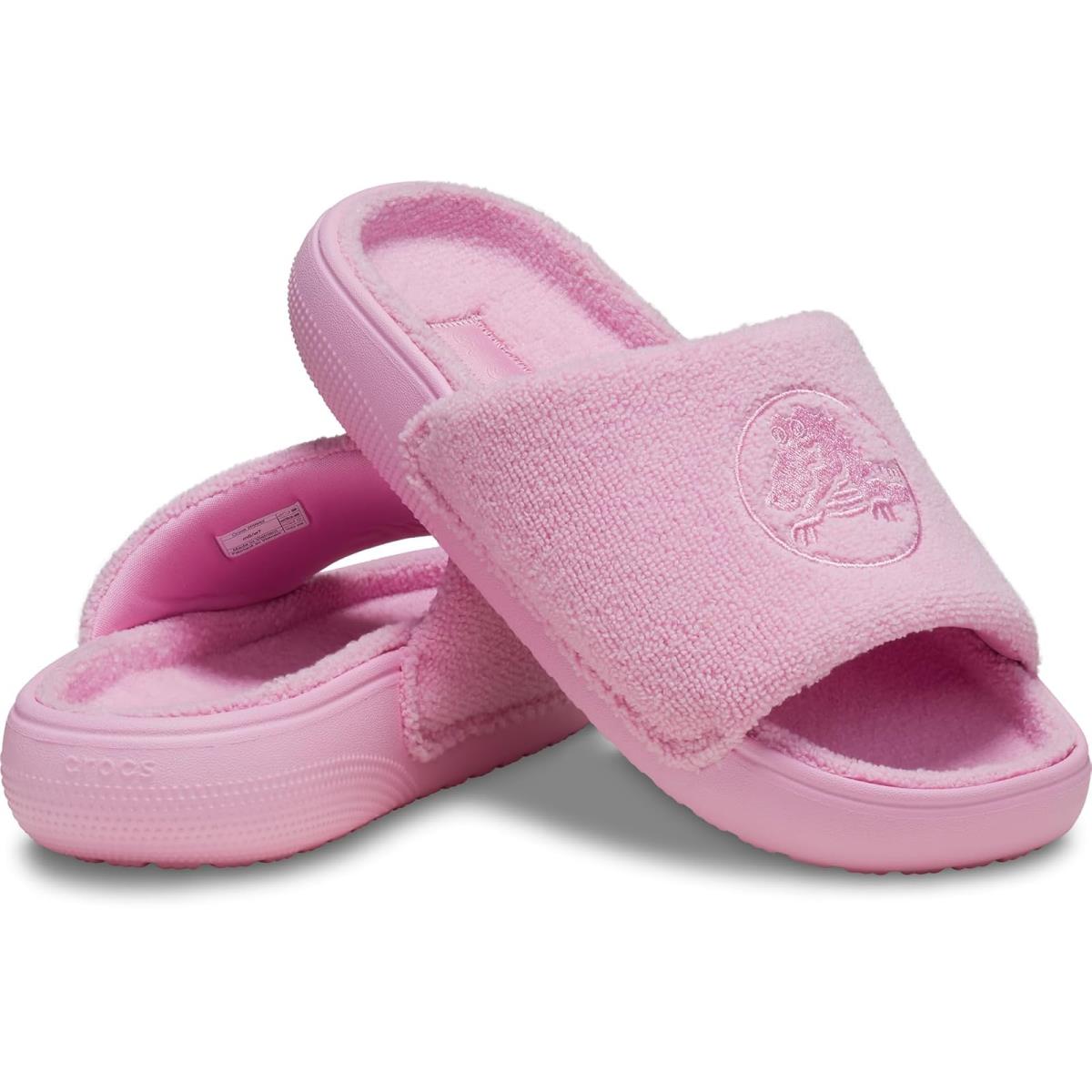 Unisex Sandals Crocs Classic Towel Slide Pink Tweed