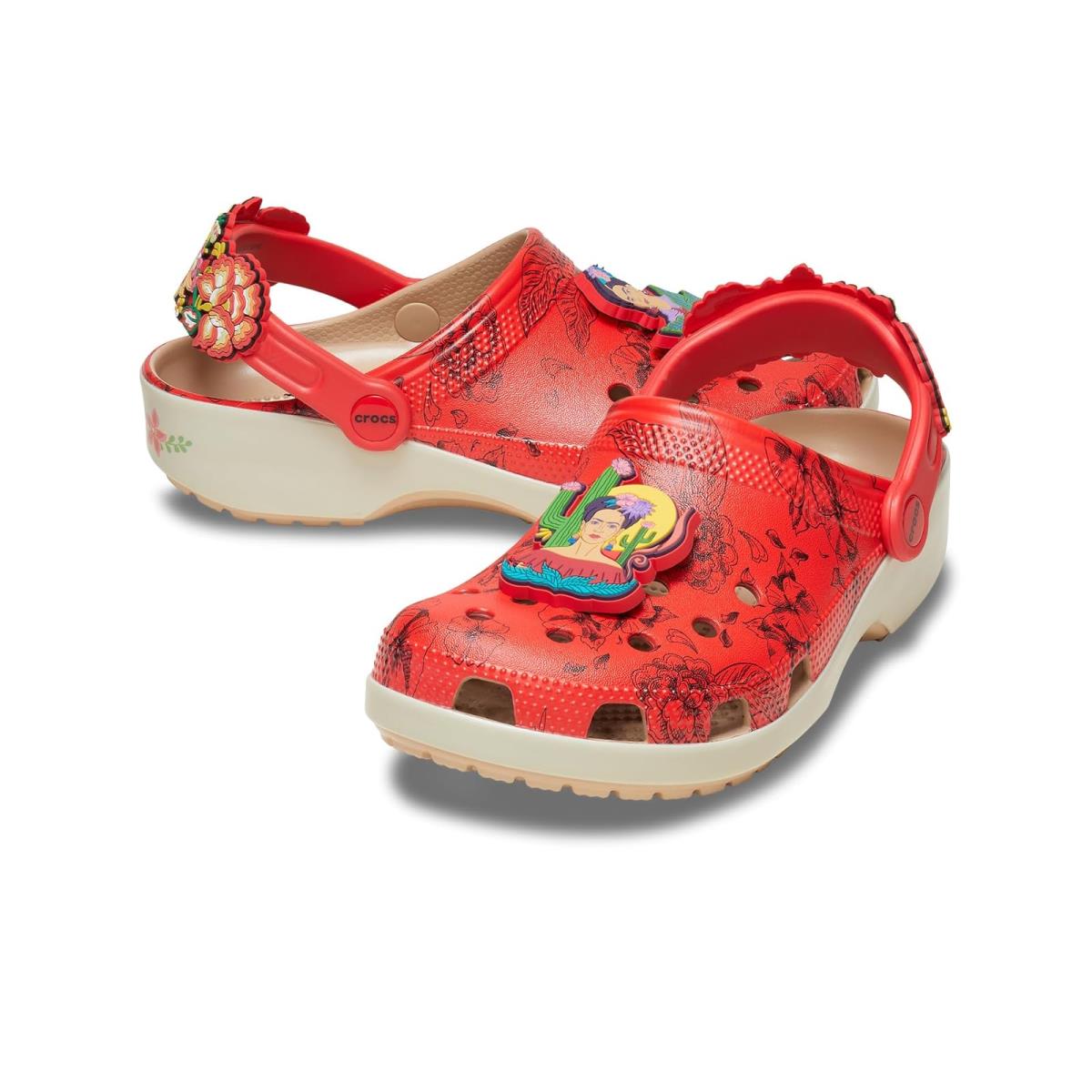 Unisex Clogs Crocs Frida Kahlo Classic Clogs - Bone