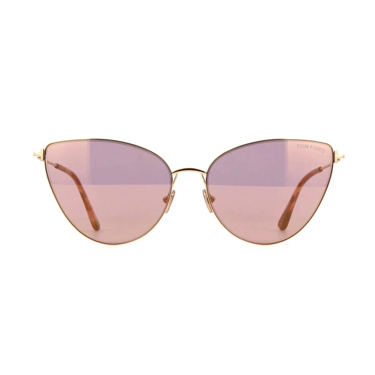 Tom Ford ANAIS-02 FT 1005 Rose Gold/violet with Gold Mirrored 28Z Sunglasses