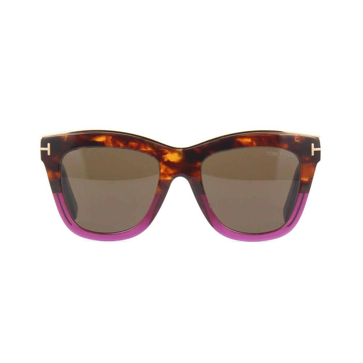 Tom Ford Julie FT 0685 Havana Violet/brown 56E Sunglasses - Frame: Havana Violet, Lens: Brown