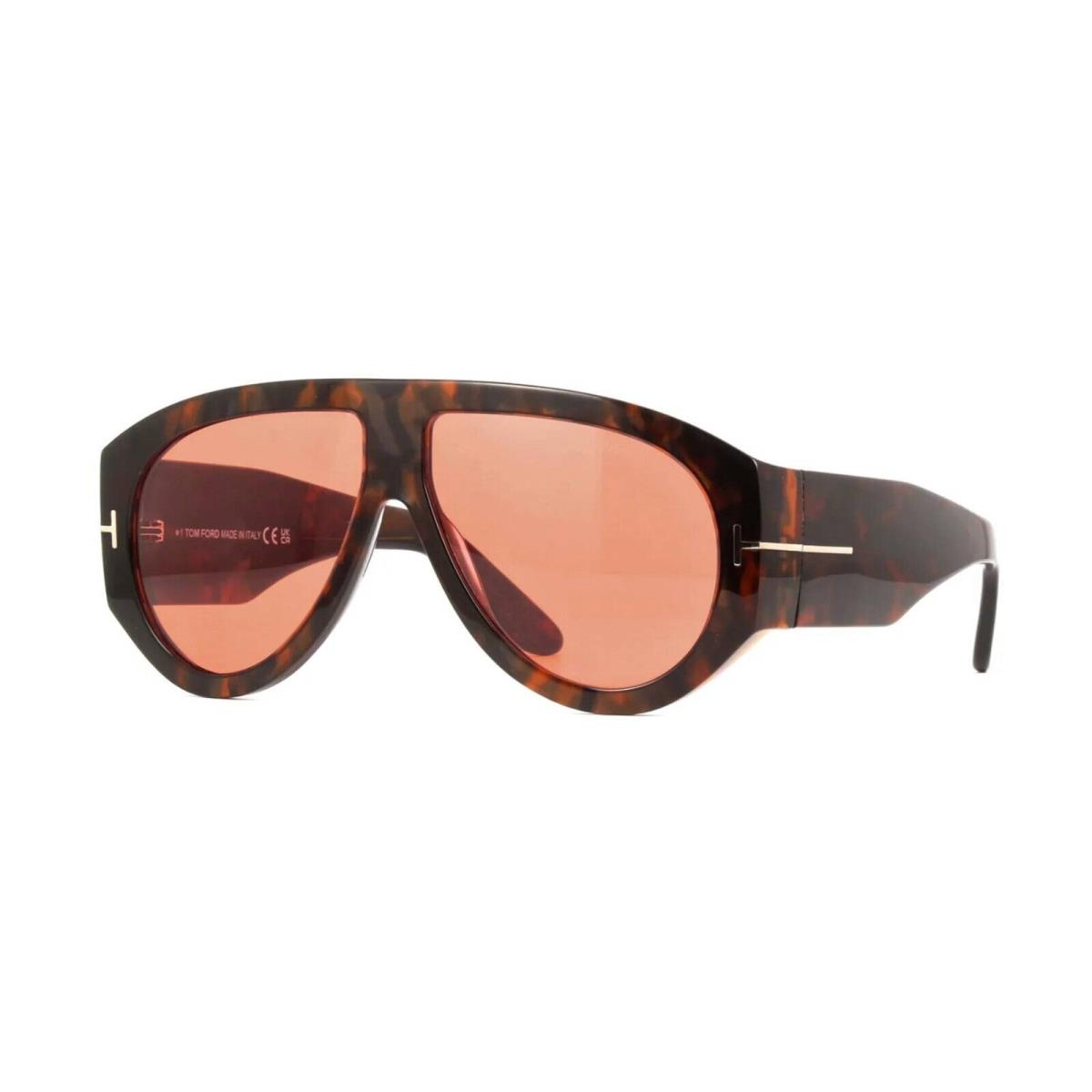 Tom Ford Bronson FT 1044 Dark Havana/red 52S Sunglasses