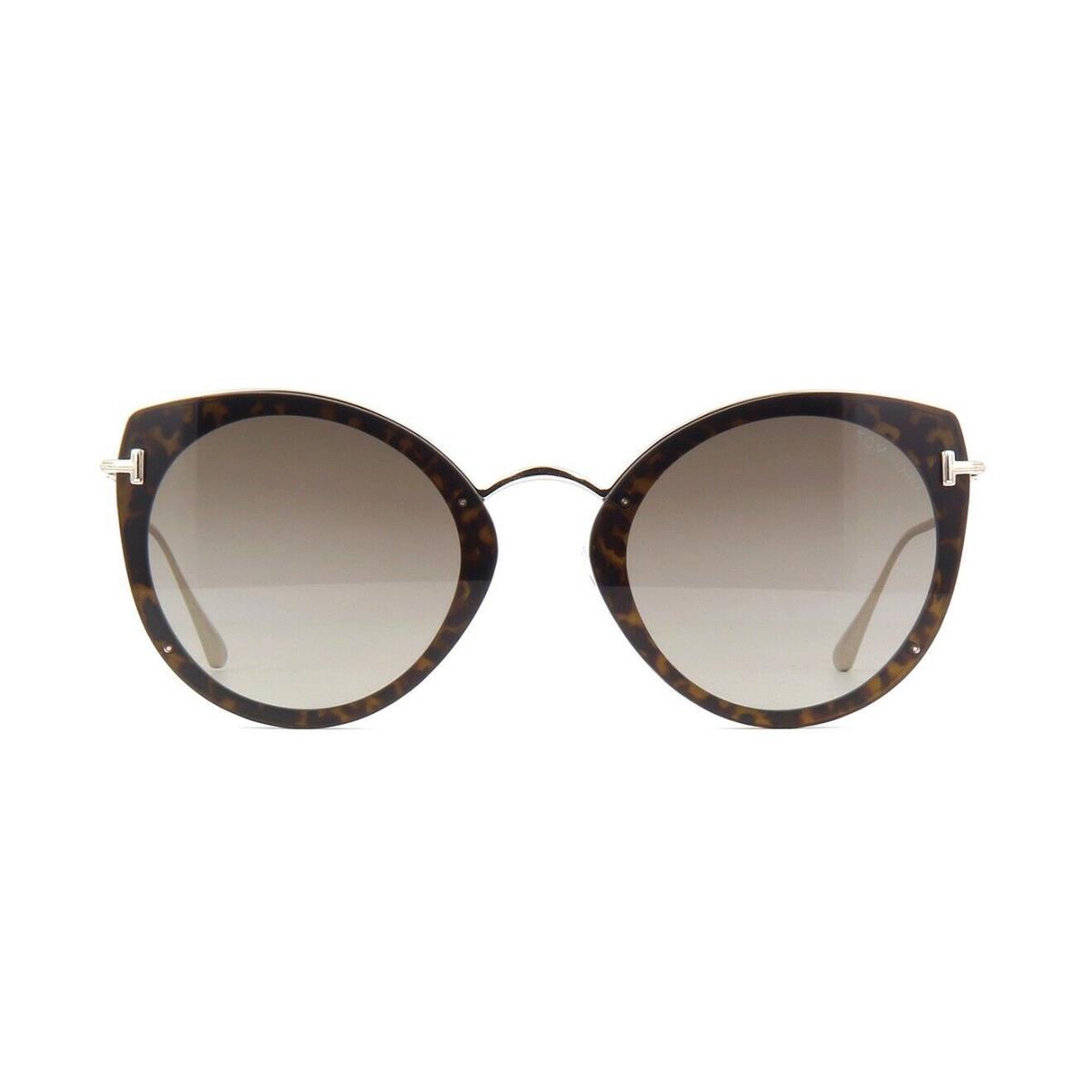 Tom Ford Jess FT 0683 Havana Rose Gold/brown Shaded 52K F Sunglasses