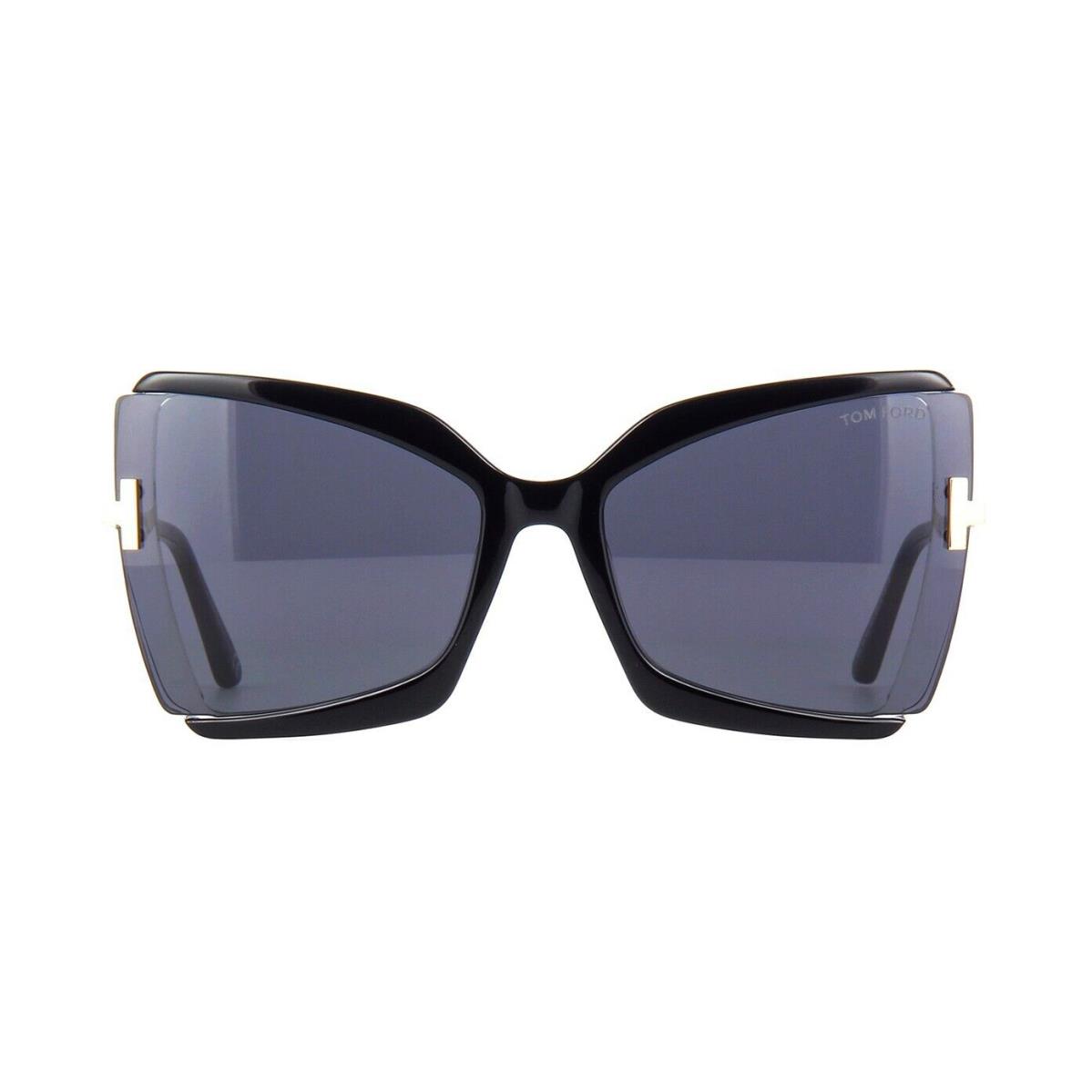 Tom Ford Lorelai FT1156 Black/light Orange 01E Sunglasses