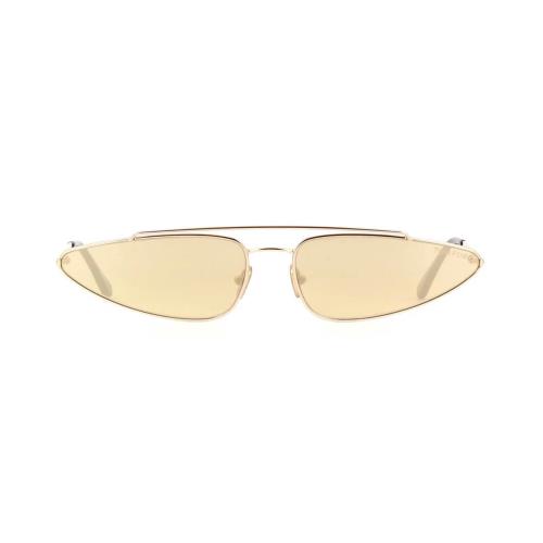 Tom Ford Cam FT 0979 Shiny Rose Gold/brown with Gold Mirror 28G Sunglasses