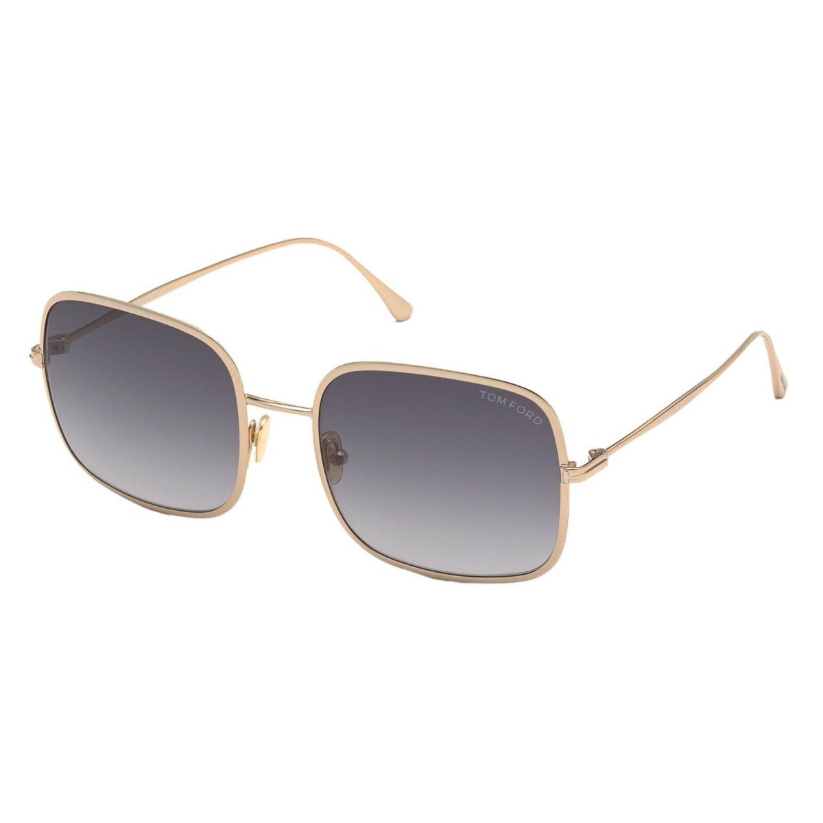 Tom Ford Keira FT 0865 Shiny Rose Gold/grey Shaded 28B Sunglasses