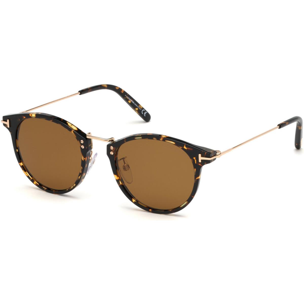 Tom Ford Jamieson FT 0673 Dark Havana/light Brown 52E Sunglasses