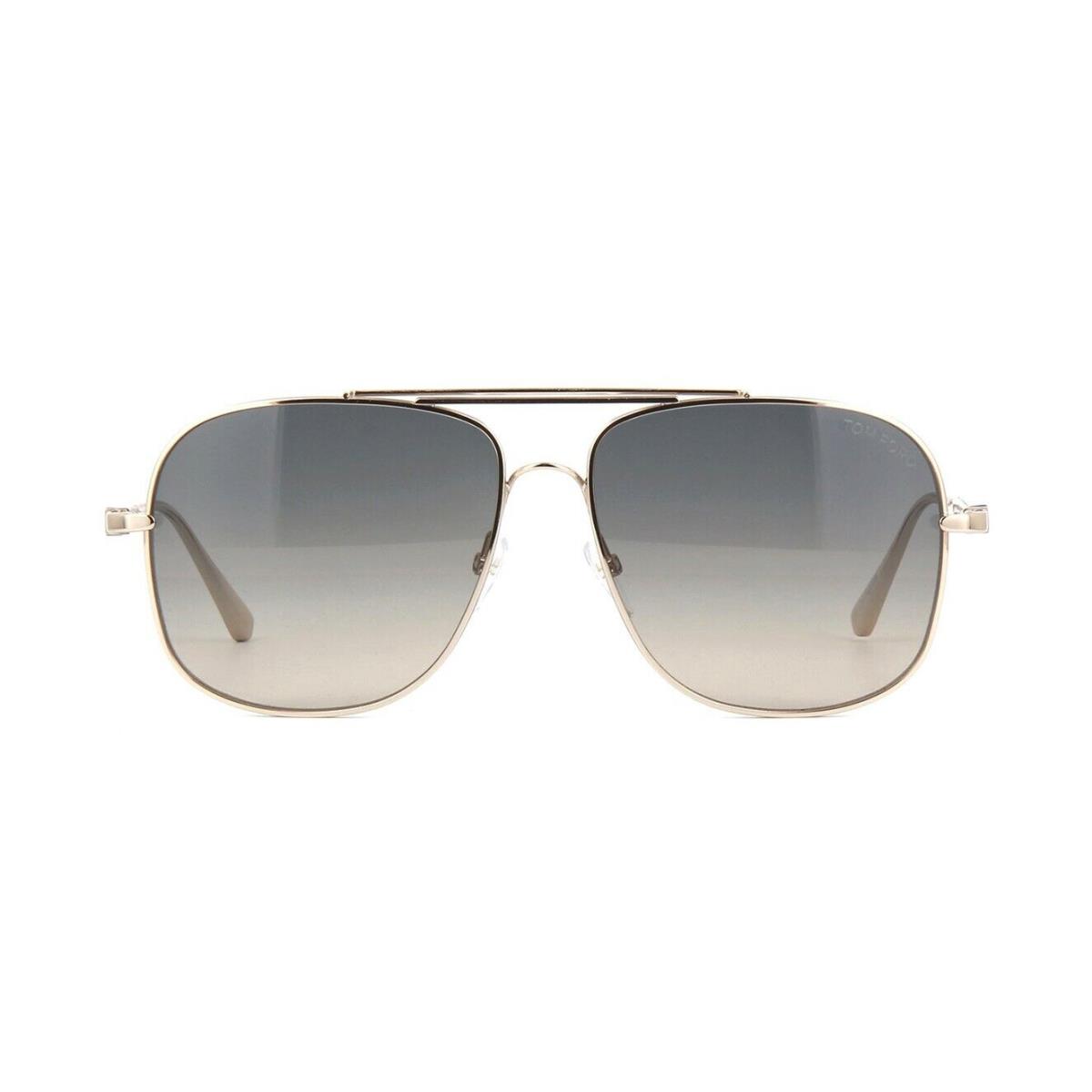 Tom Ford Jude FT 0669 Rose Gold/grey Pink Shaded Flash 28B Sunglasses