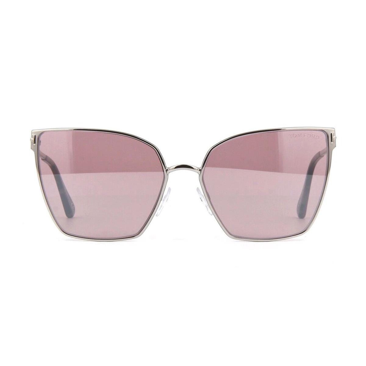 Tom Ford Helena FT 0653 Silver/pink Mirrored 16Z C Sunglasses