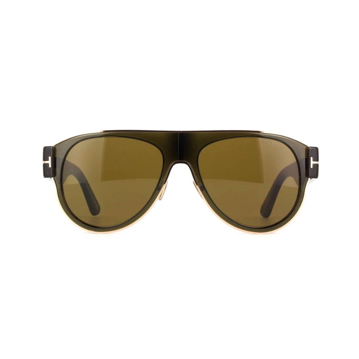 Tom Ford Lyle - 02 FT 1074 Havana Crystal with Gold Trim/brown 51J Sunglasses