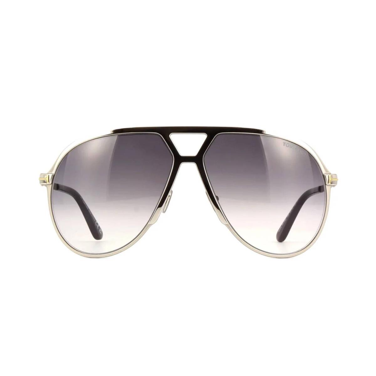 Tom Ford Xavier FT 1060 Shiny Silver/grey Shaded 16B Sunglasses