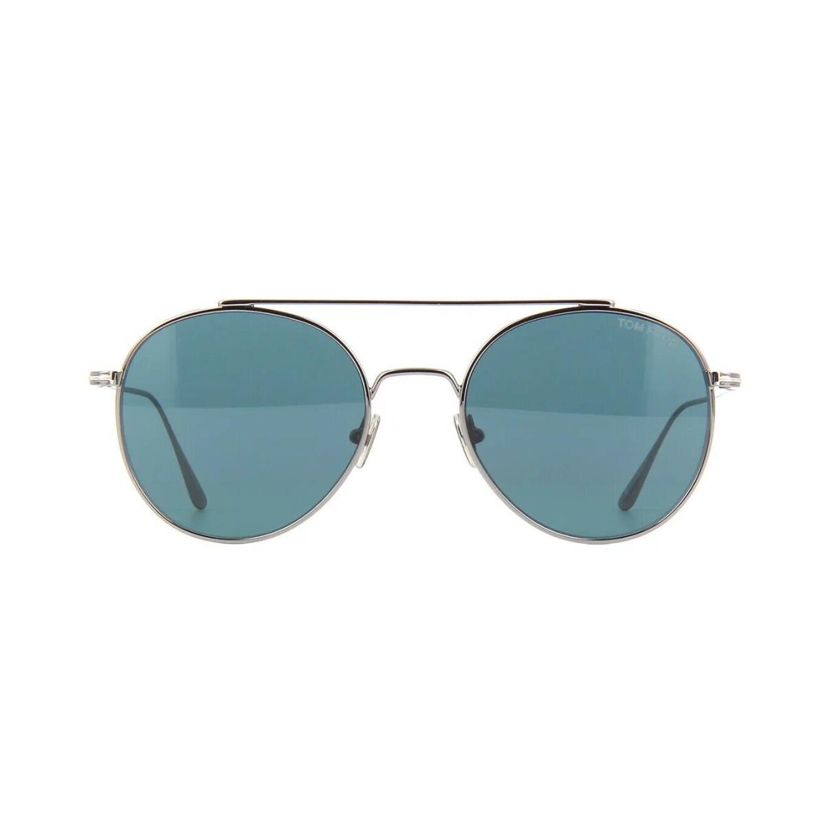 Tom Ford Declan FT 0826 Shiny Ruthenium/blue 12V Sunglasses