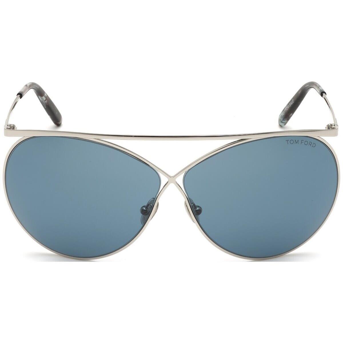 Tom Ford Stevle FT 0761 Shiny Palladium/blue 16V Sunglasses