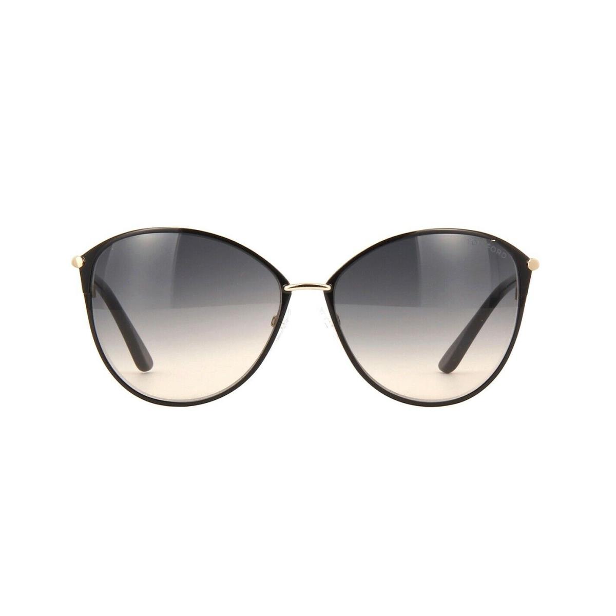 Tom Ford Penelope FT 0320 Gold Black/grey Beige Shaded 28B Sunglasses - Frame: Gold Black, Lens: Grey Beige Shaded