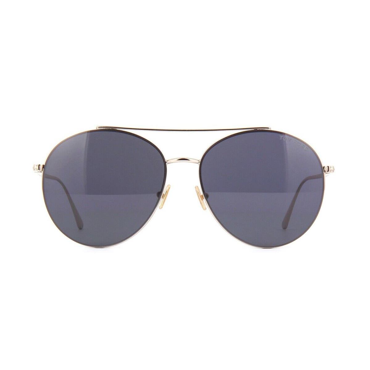 Tom Ford Cleo FT 0757 Rose Gold/grey 28A C Sunglasses