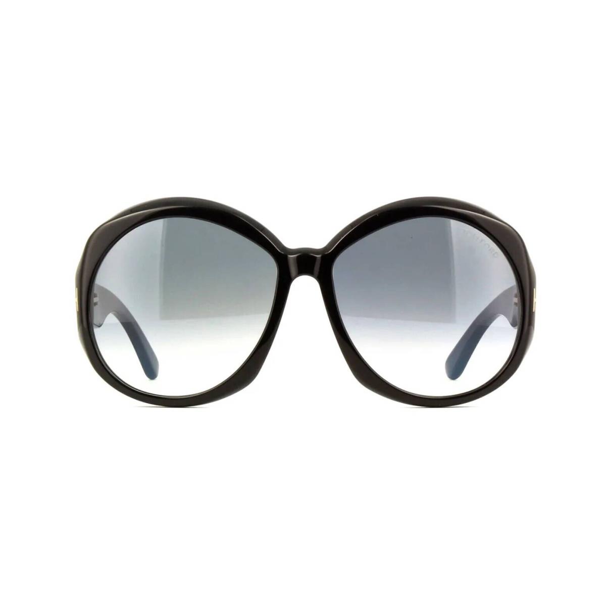 Tom Ford Annabelle FT 1010 Shiny Black/grey Shaded 01B Sunglasses