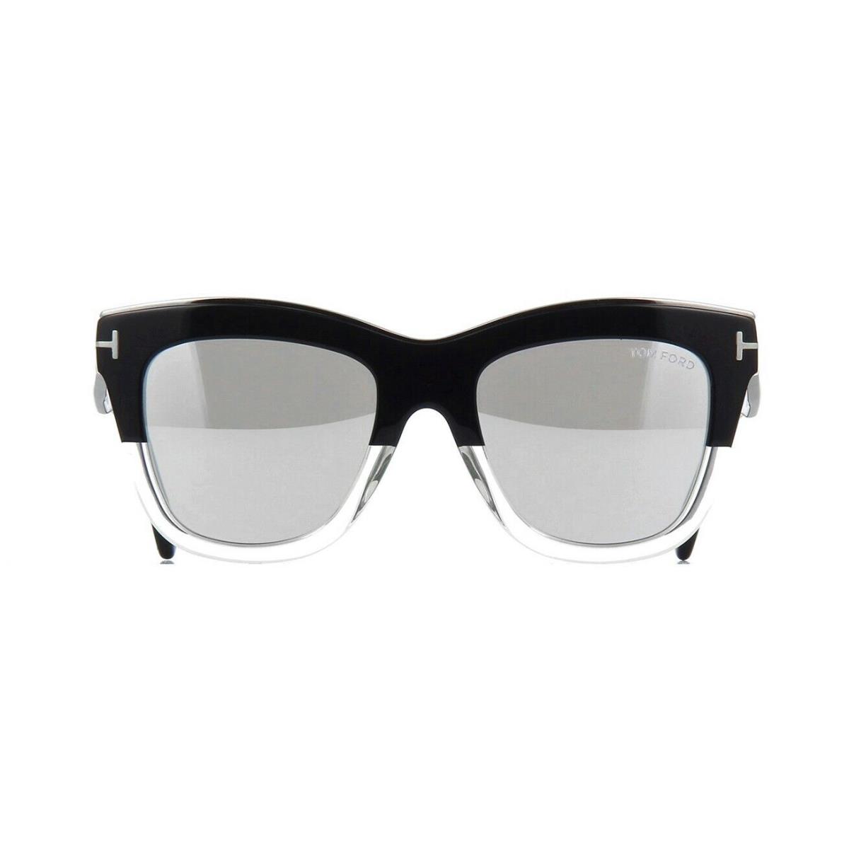 Tom Ford Julie FT 0685 Black Crystal/smoke with Silver Mirror 03C Sunglasses