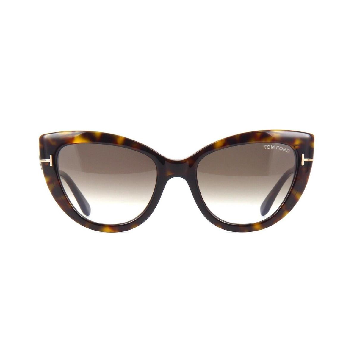 Tom Ford Anya FT 0762 Dark Havana/brown Shaded 52K C Sunglasses