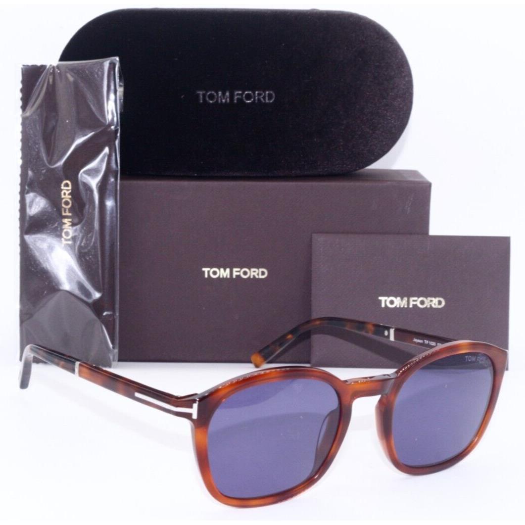 Tom Ford TF 1020 53V Jayson Havana W/blue Lens Sunglasses 52-21