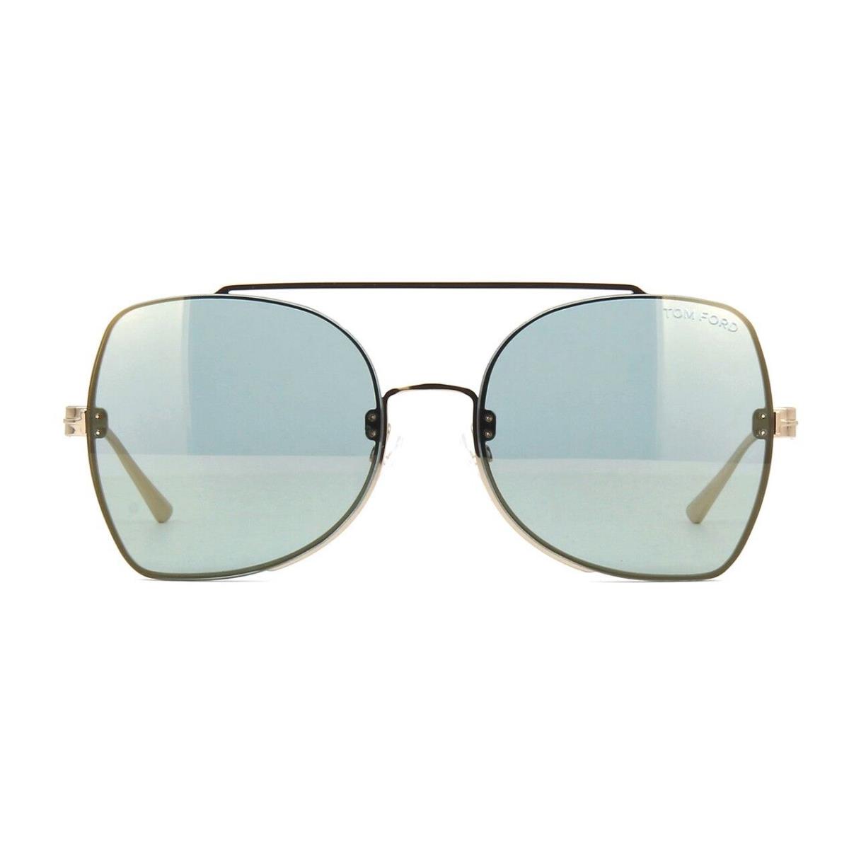 Tom Ford Scout FT 0656 Rose Gold/blue with Light Gold Flash 28Q A Sunglasses