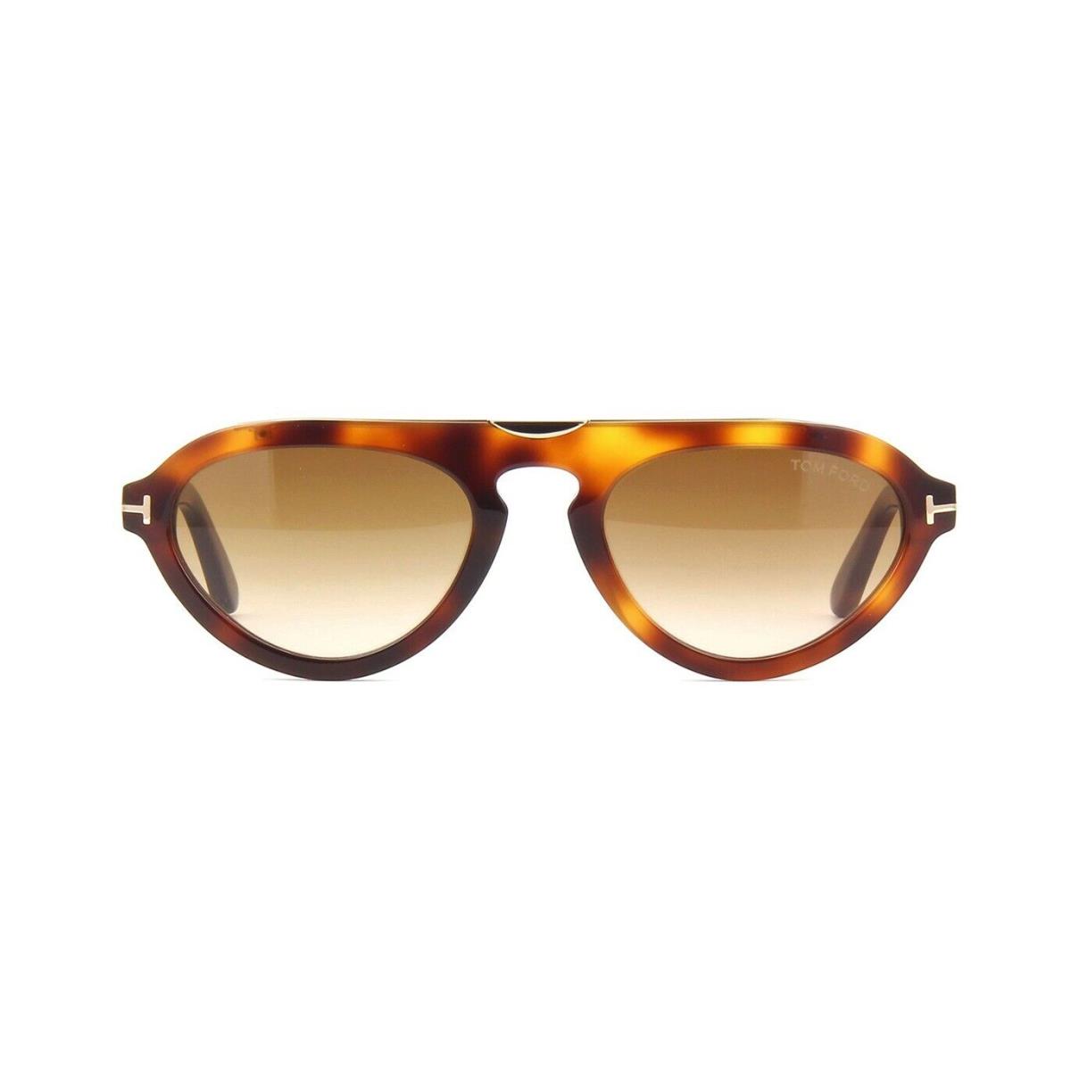 Tom Ford MILO-02 FT 0737 Blonde Havana/brown Amber Shaded 53F Sunglasses