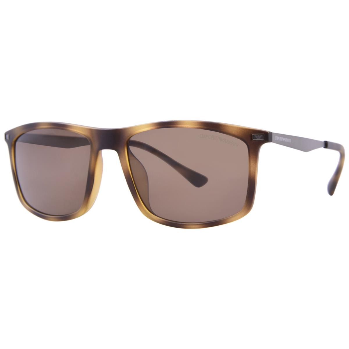 Emporio Armani EA4171U 500273 Sunglasses Men`s Matte Havana/dark Brown 57mm