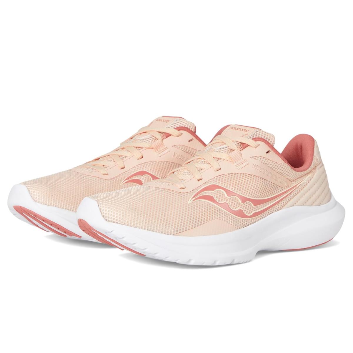 Woman`s Sneakers Athletic Shoes Saucony Convergence Peach/White