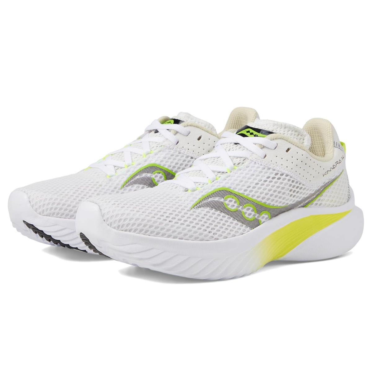 Woman`s Sneakers Athletic Shoes Saucony Women`s Kinvara 14 White/Slime