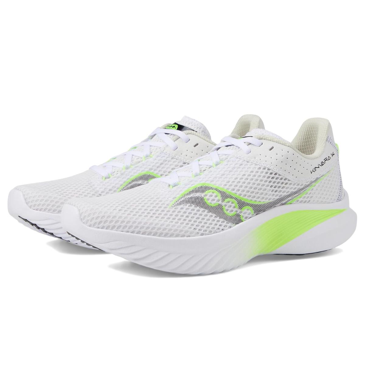 Man`s Sneakers Athletic Shoes Saucony Men`s Kinvara 14 White/Slime