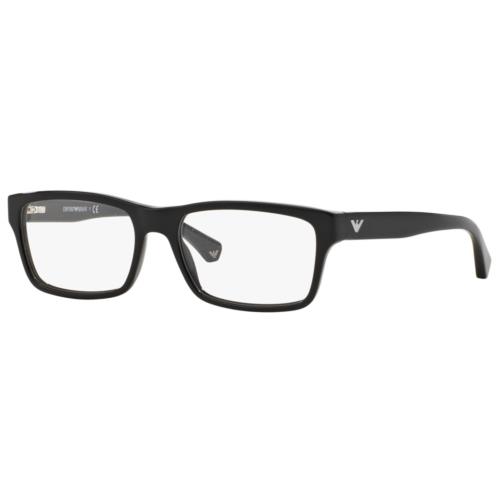 Emporio Armani Eyeglasses EA 3050F-5017 Black W/demo Lens 55mm
