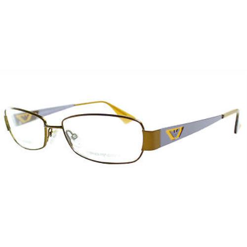Emporio Armani EA 9669 Utr Bronze Metal Rectangle Eyeglasses 54mm