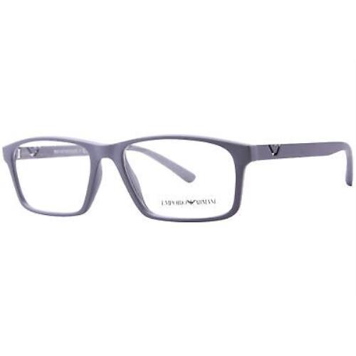 Emporio Armani EA3213 5126 Eyeglasses Men`s Matte Grey Full Rim 56mm