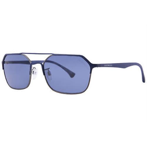 Emporio Armani EA2119 3250/80 Sunglasses Mens Matte Blue/gunmetal/dark Blue 57mm