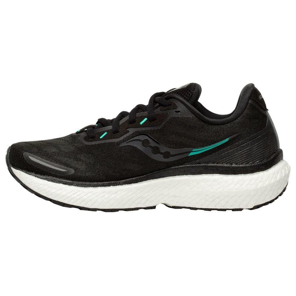 Saucony Women`s Triumph 19 Running Shoe Black/white 6 Sz_6_Black/White - Black/White