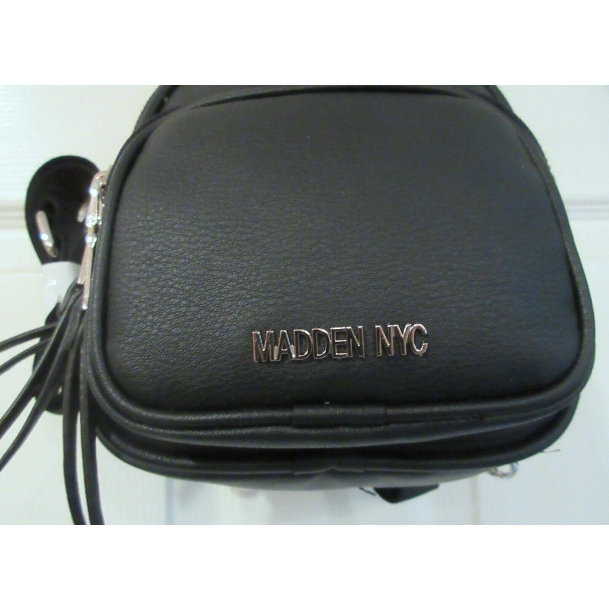 Steve Madden Black Micro Convertible Backpack Logo Crossbody Bag