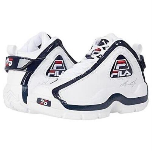 Fila Grant Hill 2 25th Anniversary Big Kid Unisex Kids Padded Sneaker - White / Fila Navy / Fila Red