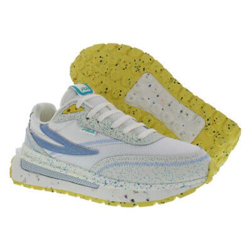 Fila Renno Green Splatter Womens Shoes - White/Yellow/Cream, Main: White