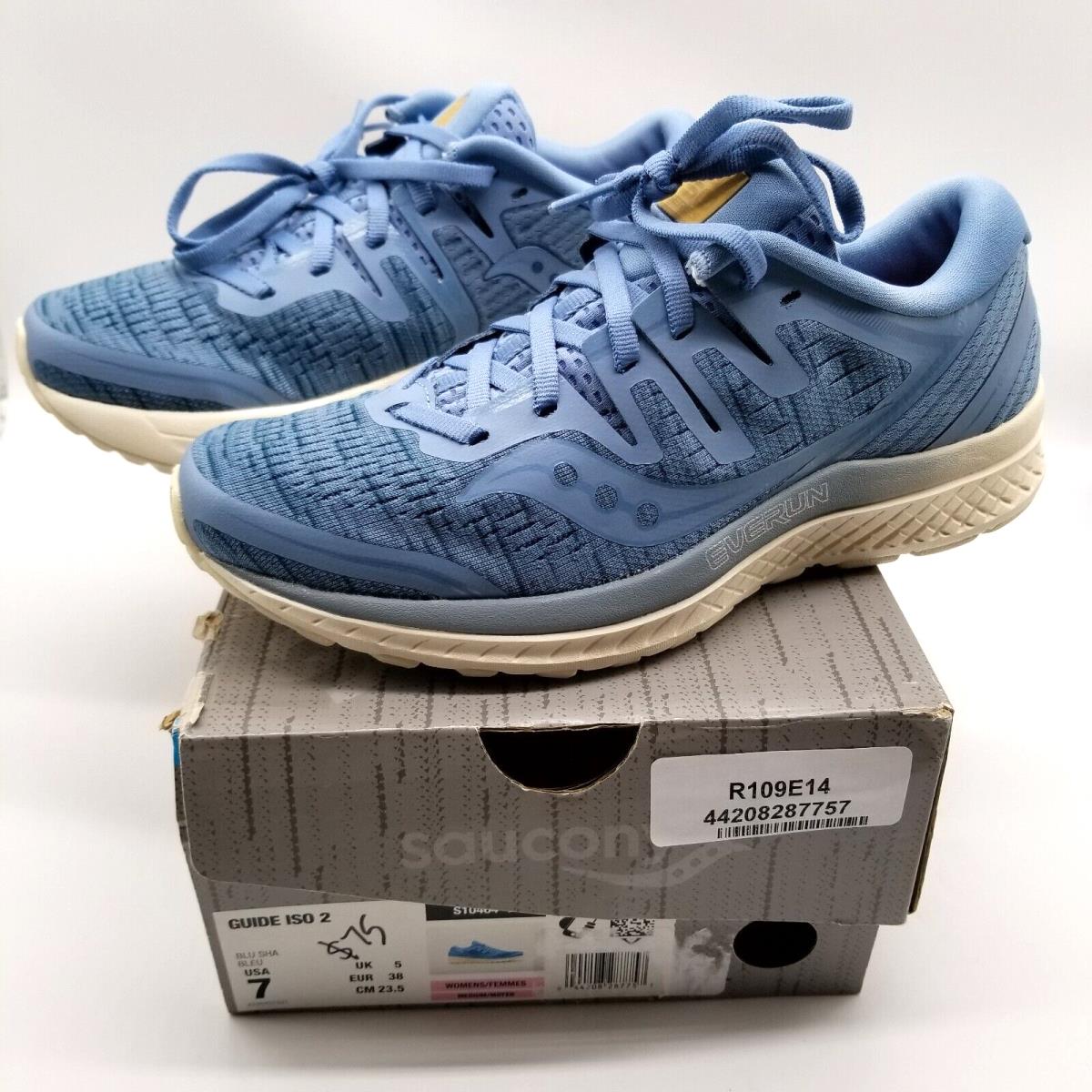 Saucony S10464-41 Women`s Guide Iso 2 Blue Shade Running Shoes Sneakers 7