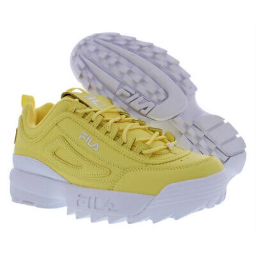 Fila Disruptor II Premium Womens Shoes Size 6 Color: Gold Finch/white/white