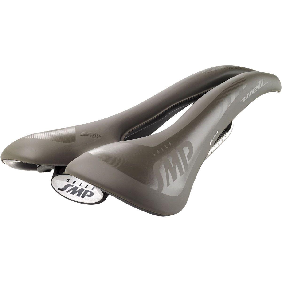 Selle Smp Well Gel Saddle Grey-brown Gravel 144mm