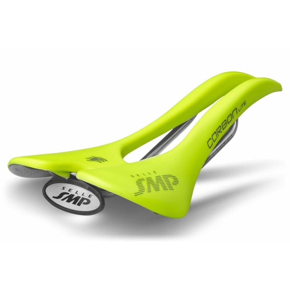 Selle Smp Carbon Lite Saddle Yellow Fluo Made IN Italy 185g - Yellow Fluo