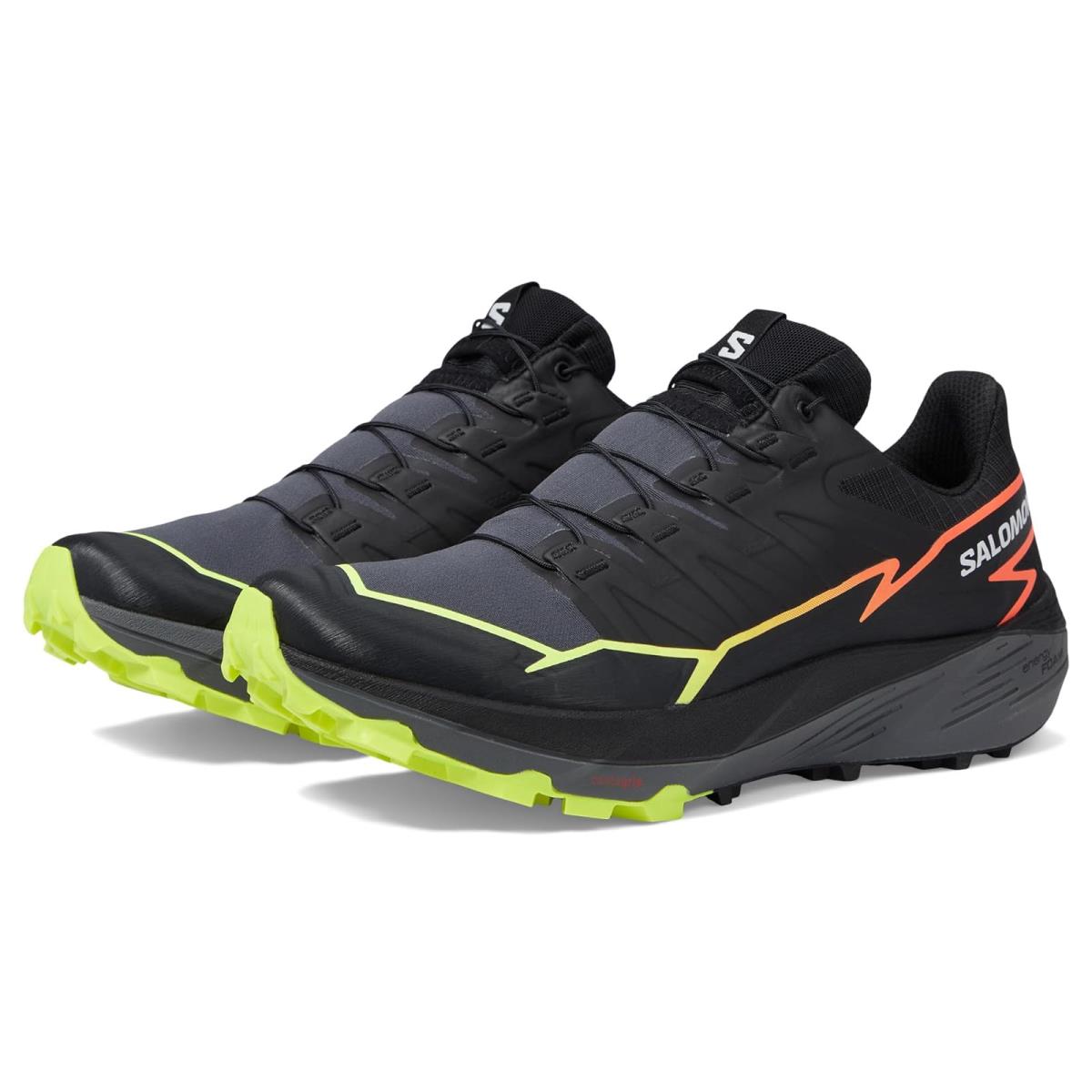 Man`s Sneakers Athletic Shoes Salomon Thundercross Black/Quiet Shade/Fiery Coral