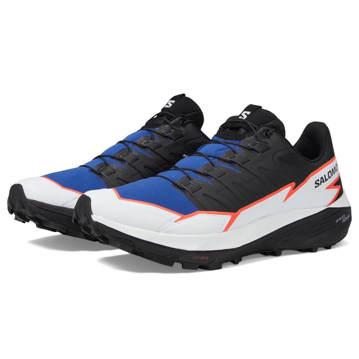 Man`s Sneakers Athletic Shoes Salomon Thundercross Surf The Web/Black/Fiery Coral